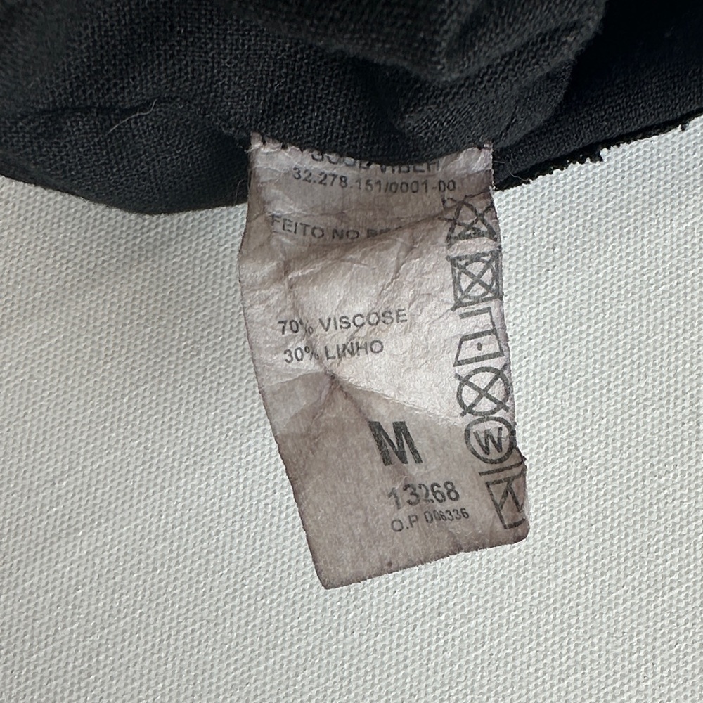 Garage Black Halter Top Viscose/ Linen Sz M - Picture 3 of 9